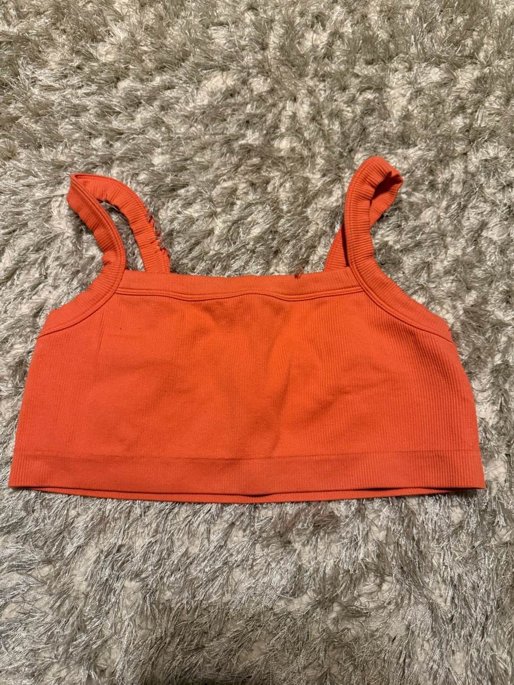 Crop Tank Top in Vivid Orange